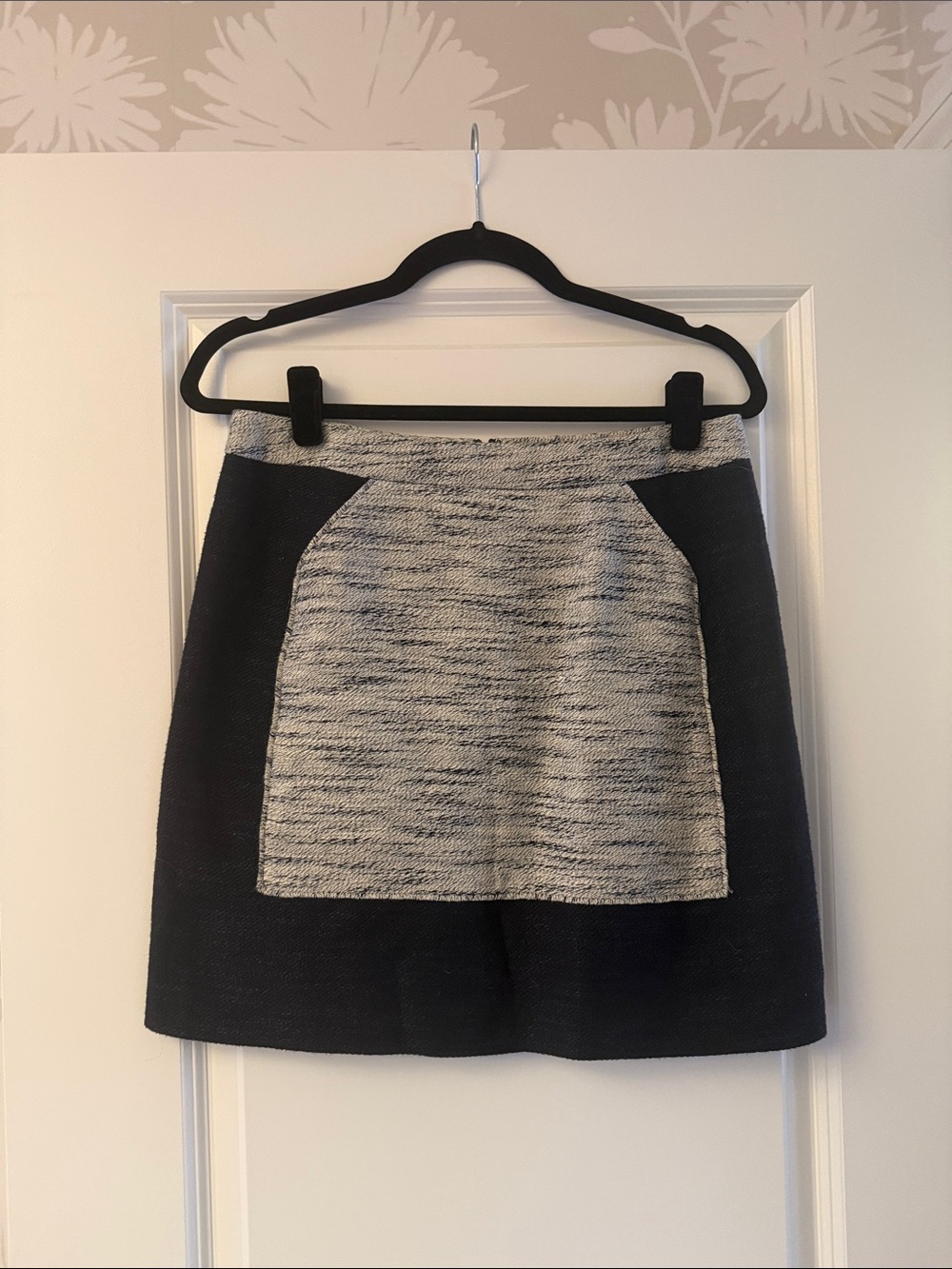 3.1 Phillip Lim Navy and Cream A-Line Panel Skirt